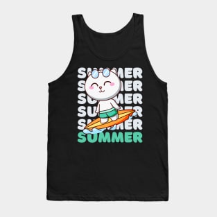 Beach summertime swimming pool time sun bathing fun chill summer vacation Tank Top